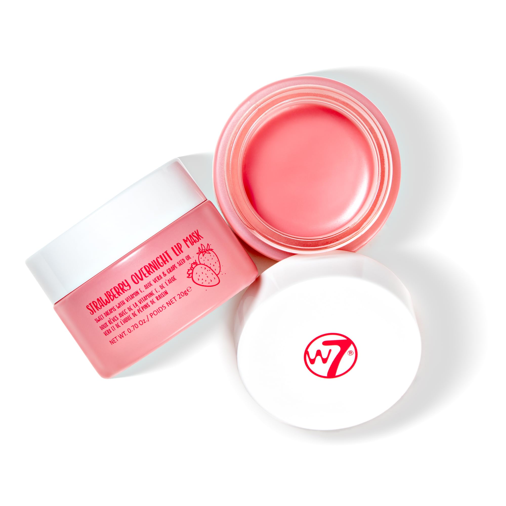 Amazon.com : W7 Sweet Dreams Strawberry Lip Mask - Vitamin E, Aloe